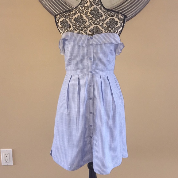 Lush strapless button down dress - Picture 2 of 6
